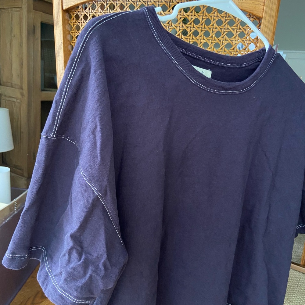 SOLD Madewell Blue Embroidered Top